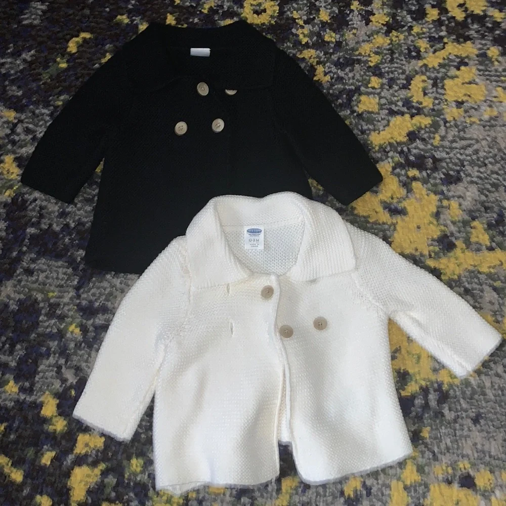 Lot of 2 Old Navy Sweater cardigans double breasted closure